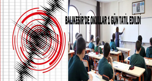Balıkesir’de Okullar Deprem Nedeniyle 1 Gün Tatil Edildi