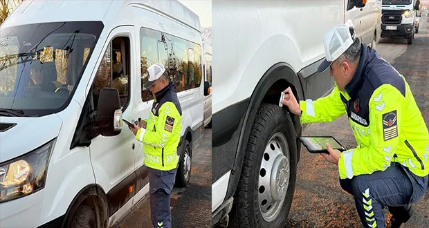 Doğanşehir’de Kış Lastiği Denetimi Yapıldı