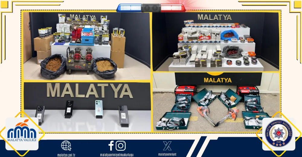Malatya’da Kaçakçılık Operasyonu: Çok Sayıda Kaçak Ürün Ele Geçirildi