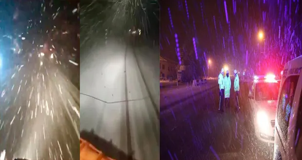 Malatya–Kayseri Karayolunda Yoğun Kar Yağışı Etkili Oluyor