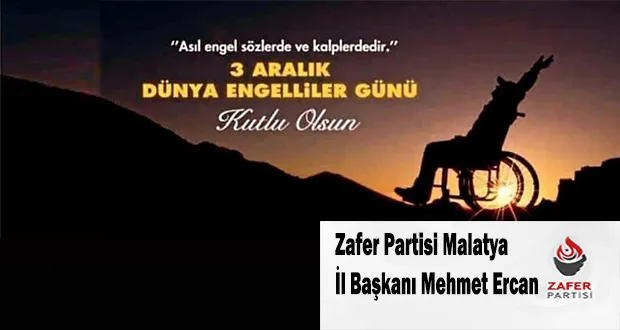 Başkan Ercan’dan “3 Aralık Dünya Engelliler Günü” Mesajı