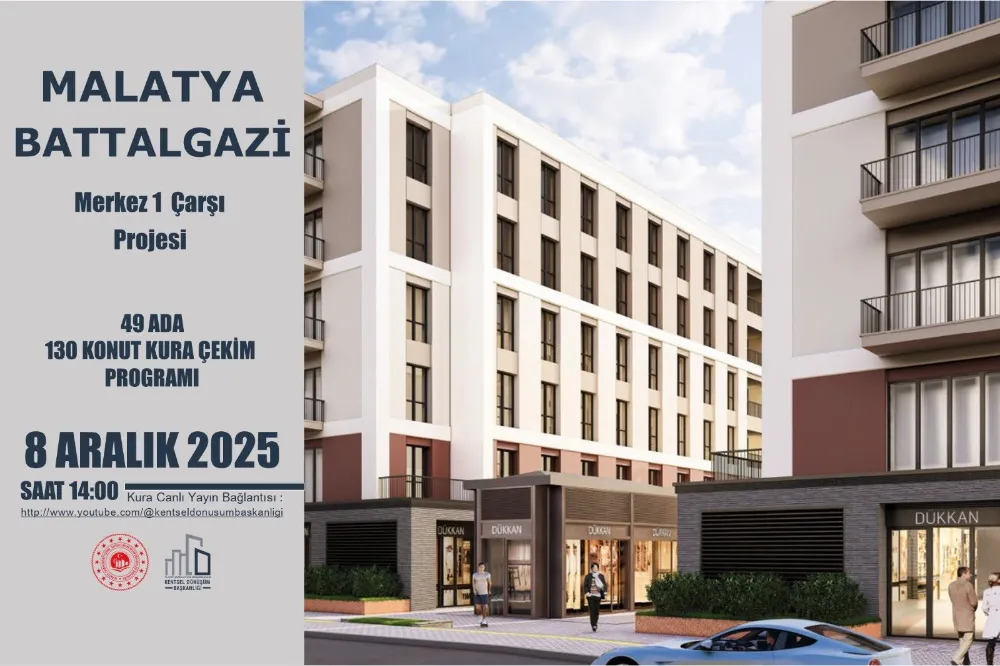 Çarşı Projesinde 130 Konutun Kurası Bugün Çekiliyor