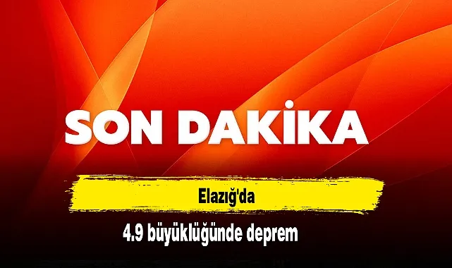 Elazığ’da 4.9 Büyüklüğünde Deprem Meydana Geldi