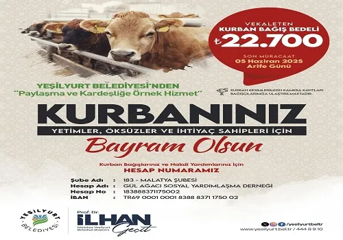 Yeşilyurt Belediyesi’nden Kurban Bağışı Hizmeti Başlattı