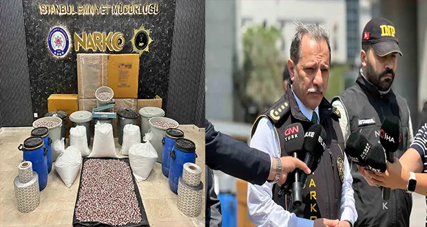 İstanbul’da 2,5 Milyondan Fazla Sentetik Ecza Hap Ele Geçirildi