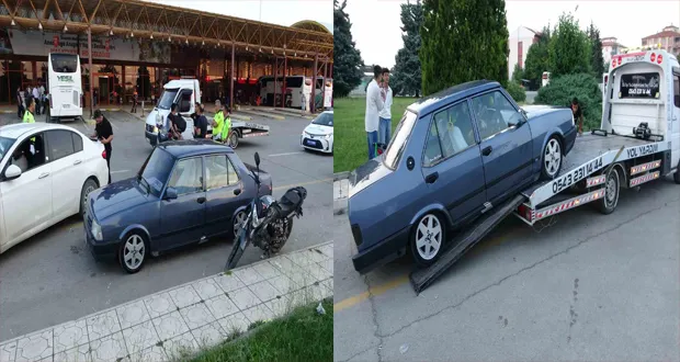 Drift Atan Sürücünün Aracı Bağlandı, Ehliyetine El Konuldu