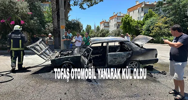 Tofaş Otomobil Yanarak Kül Oldu