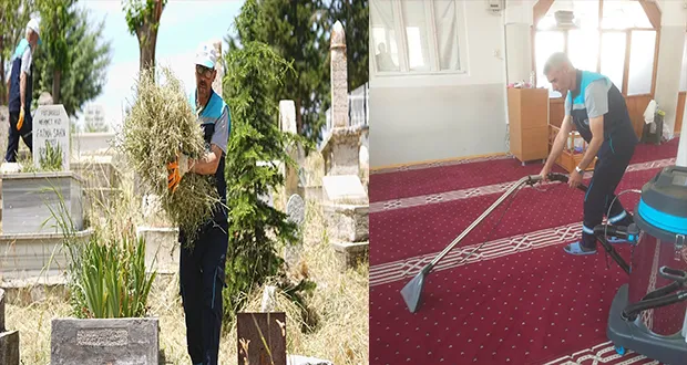 Battalgazi’de Mezarlıklar Ve Camiler Bayrama Hazır