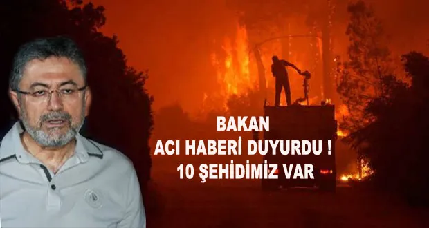 Bakan Acı Haberi Duyurdu ! 10 Şehidimiz Var