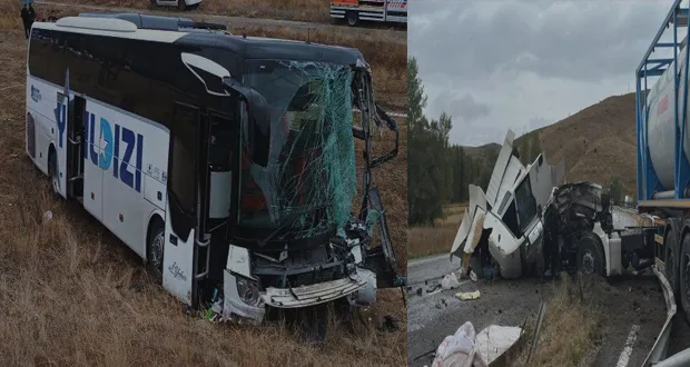 Sivas’ta Otobüs İle Tır Çarpıştı… Yaralılar Var!
