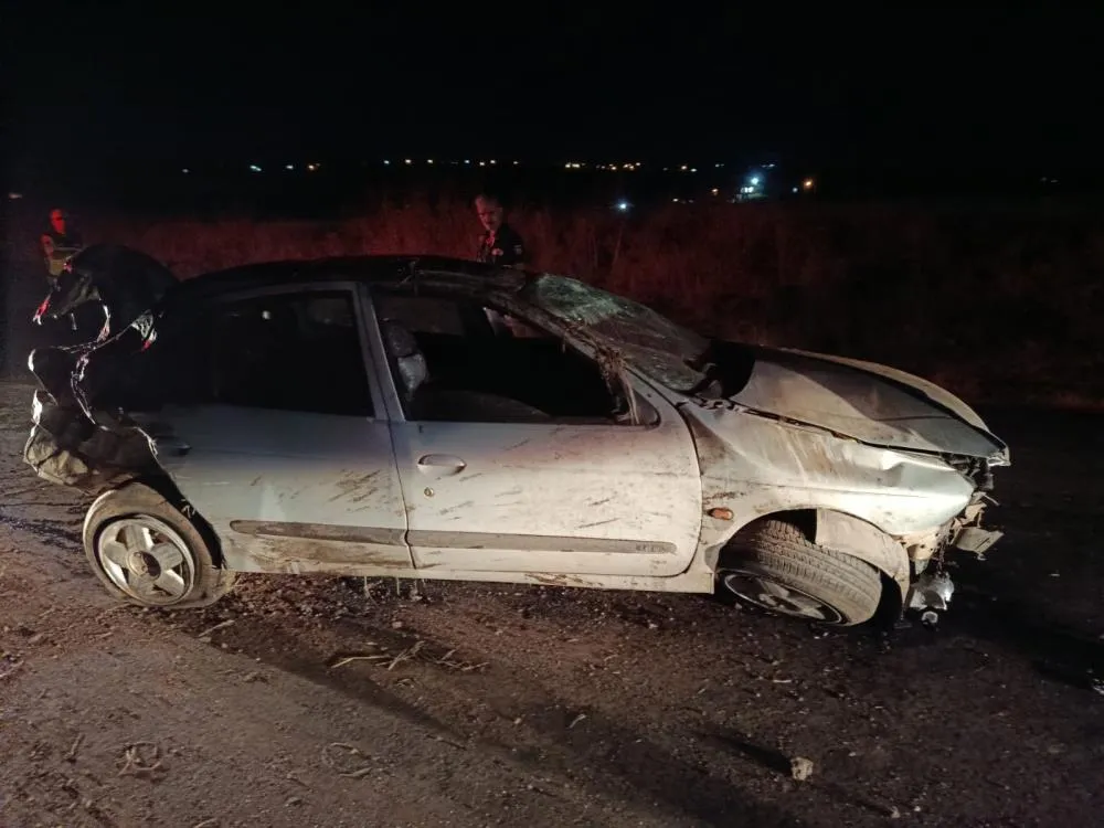 Siverek’te Takla Atan Otomobilin Sürücüsü Yaralandı